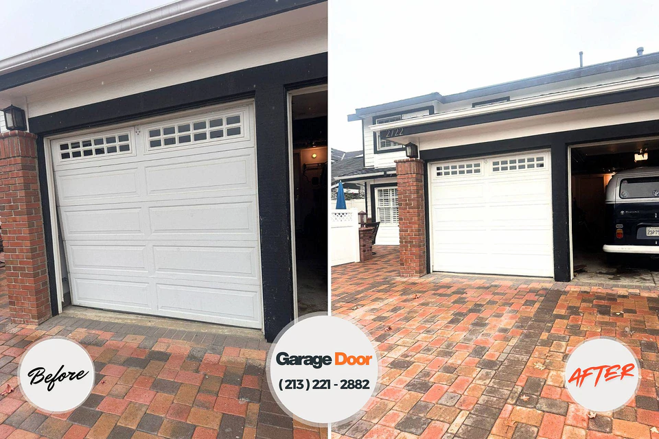 Before and after: garage door repair Washington County